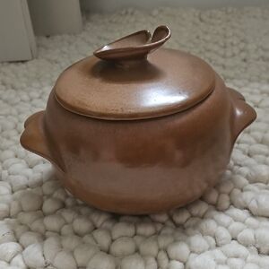 Frankoma Brown Ceramic Covered Dish